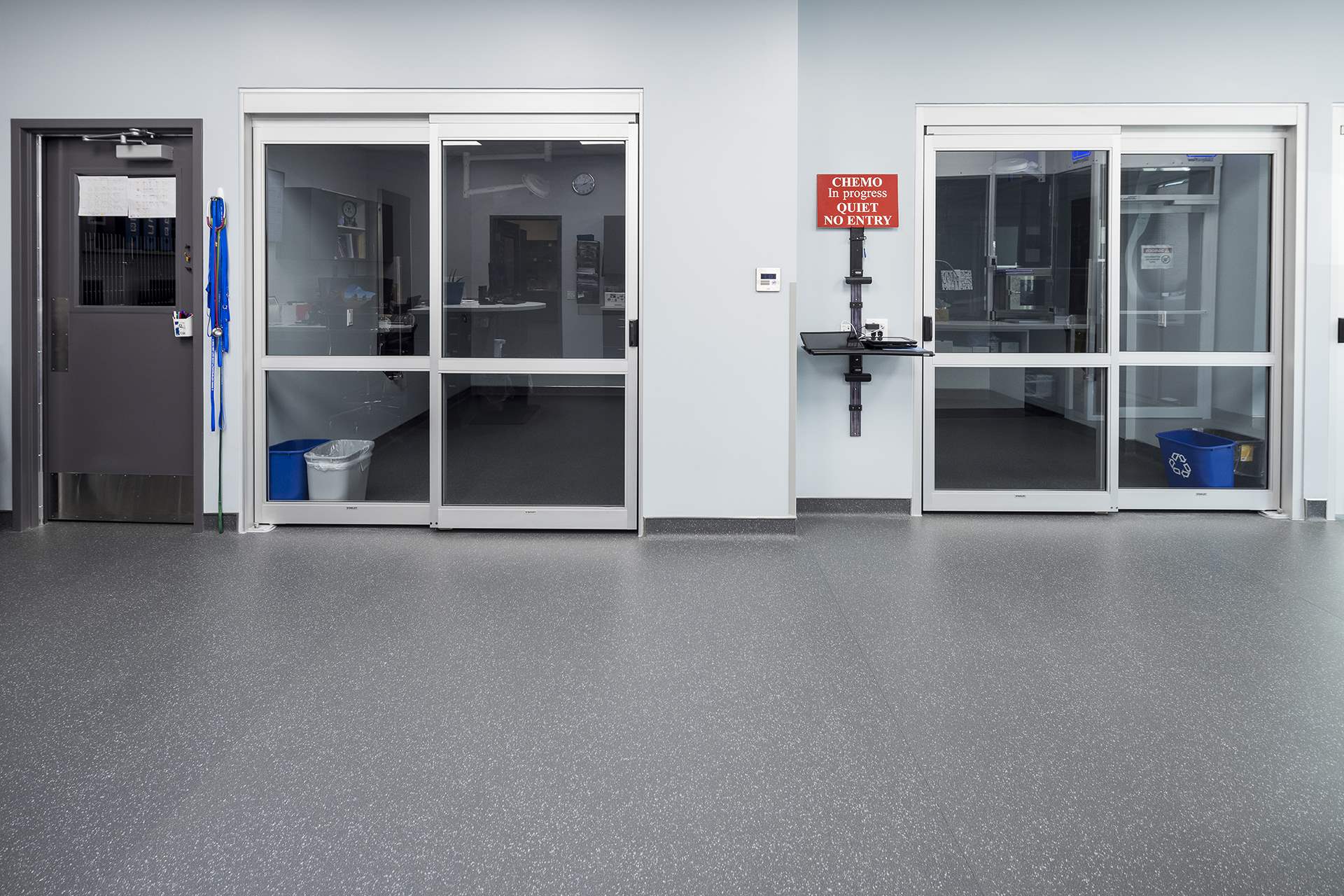 Altro flooring installed in vet operating room