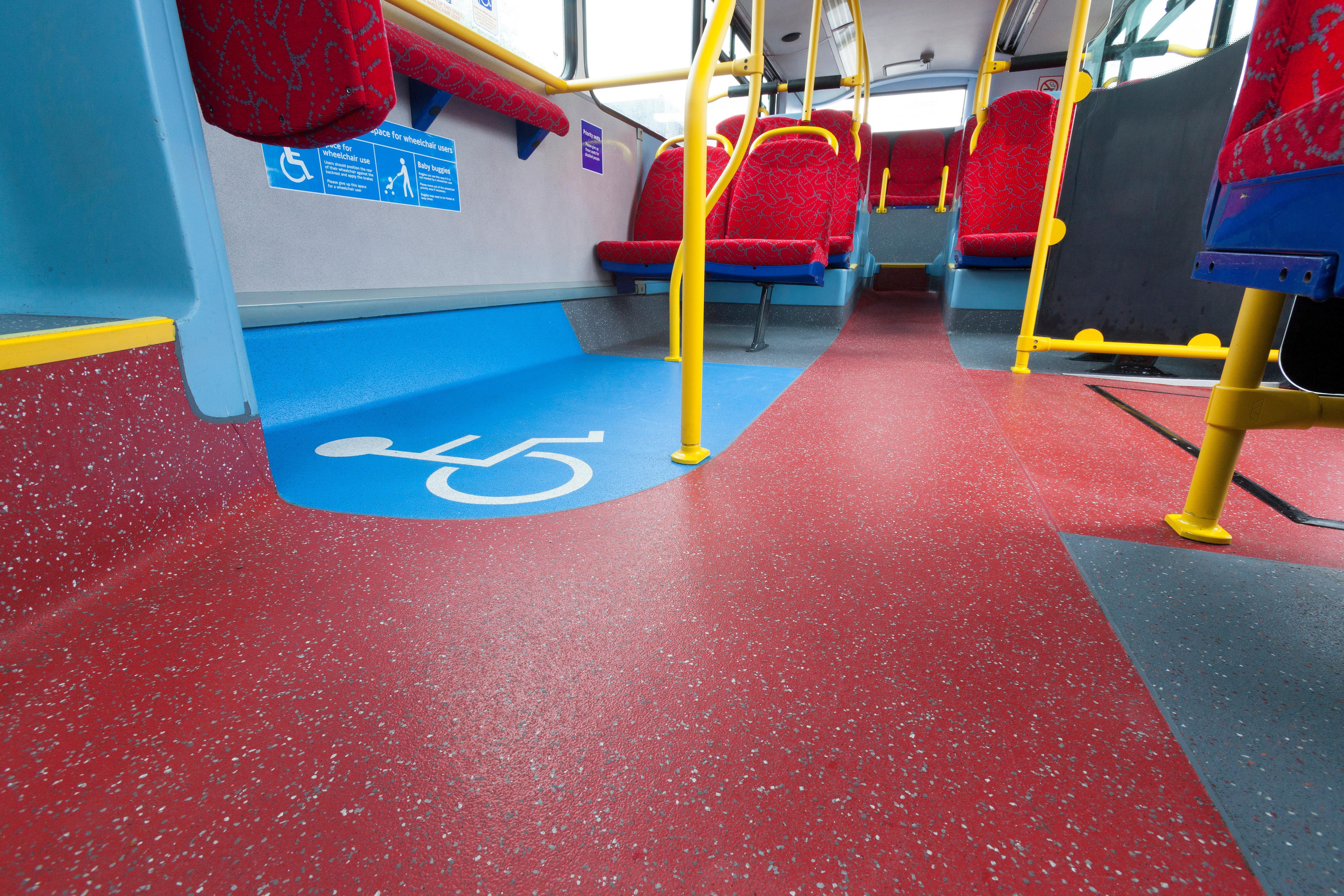 Altro Transflor Chroma installed in a transport interior
