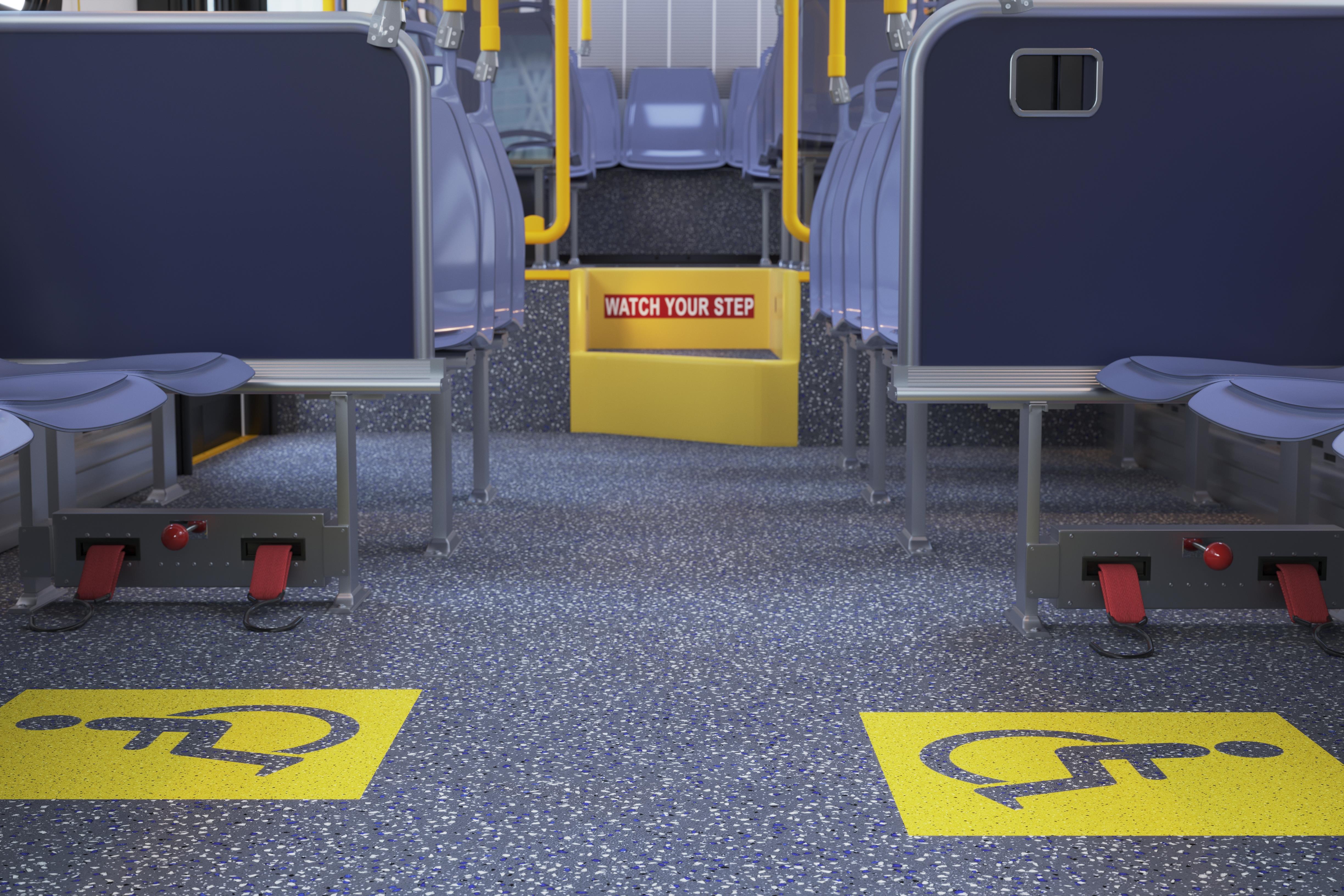 Altro Transflor Chroma Platinum installed in a city bus