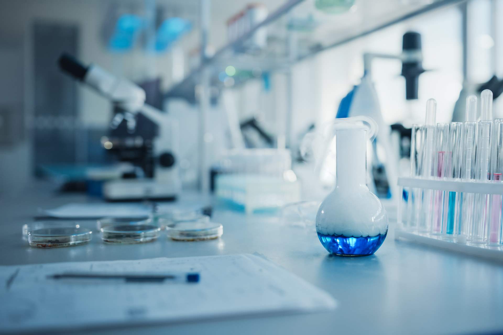 Desk in a lab