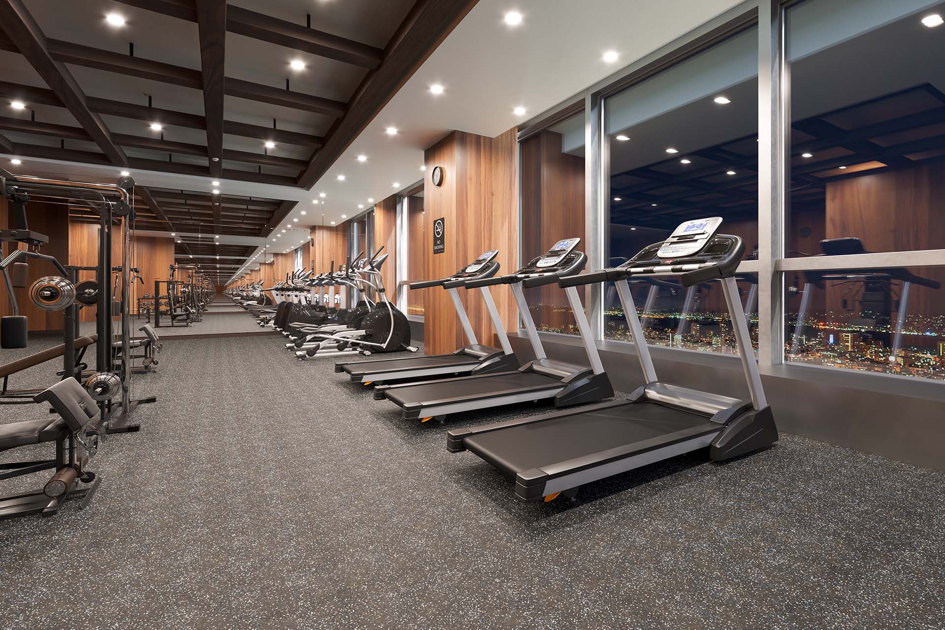 Altro Ollero rubber flooring installed in a gym