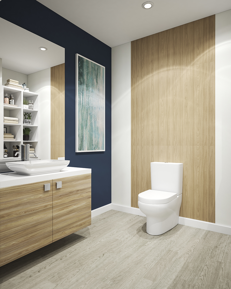 Altro floors and walls with contrasting LRVs