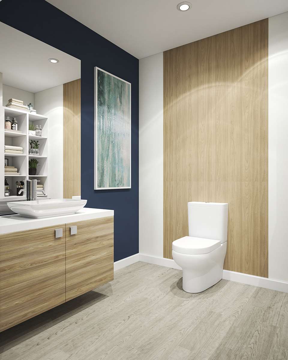 Altro floors and walls with contrasting LRVs