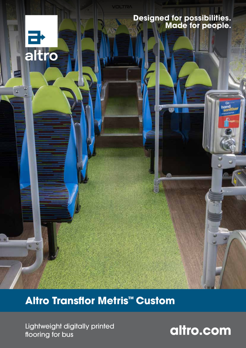 The cover of the Altro Transflor Metris Custom brochure