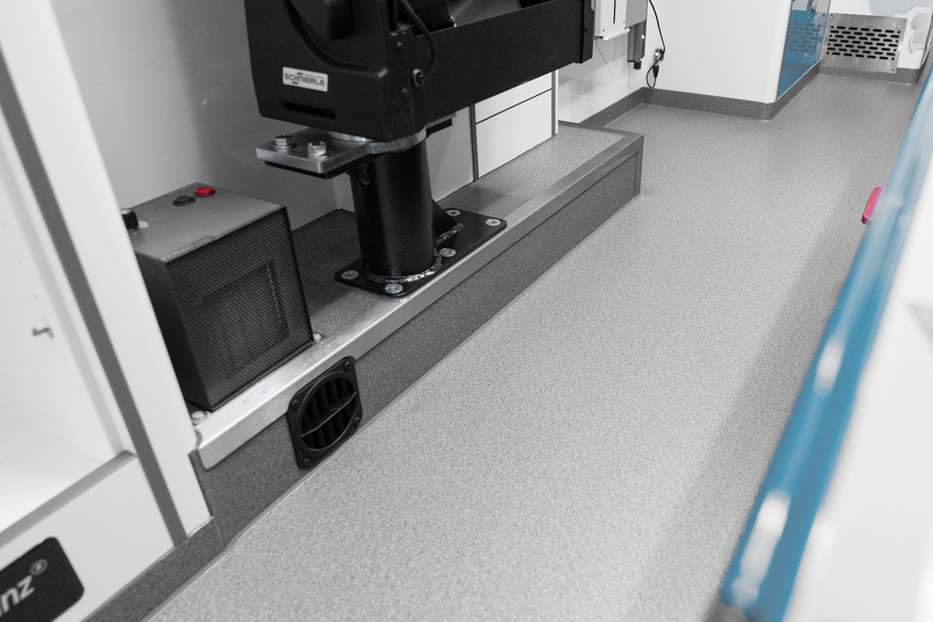 Altro Transflor Meta floor in an ambulance